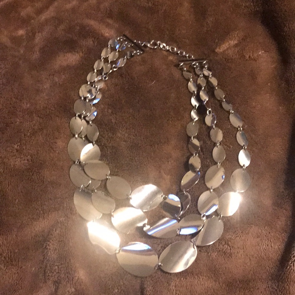 Triple Strand Silver Necklace